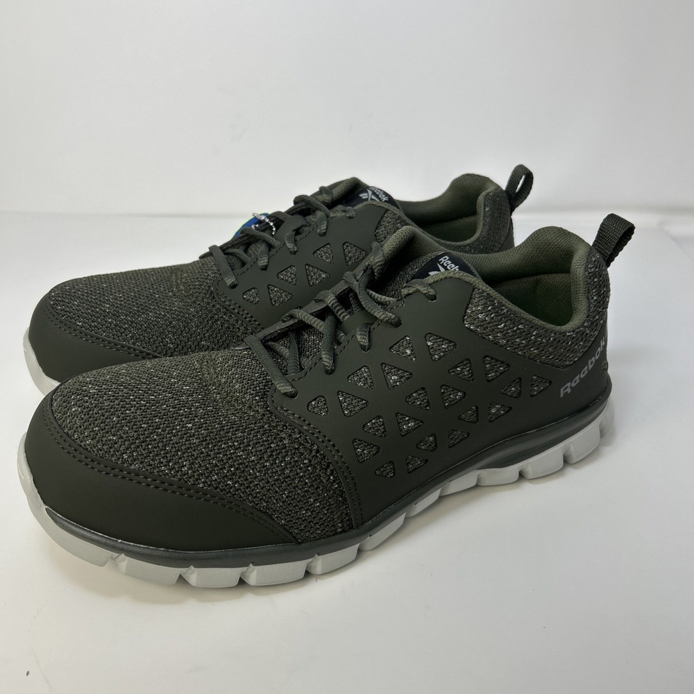 Reebok Sublite Cushion Work RB051 Women's 10.5 M Composite Toe Safety Shoe Olive